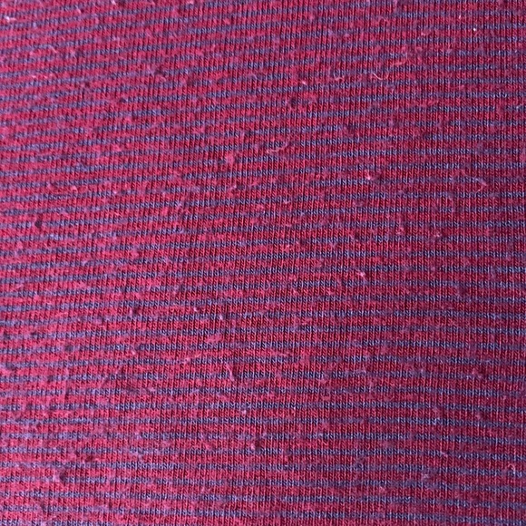 Rare JOHN GALT/ BRANDY MELVILLE Burgundy & Navy STRIPED T-Shirt - Picture 2 of 5